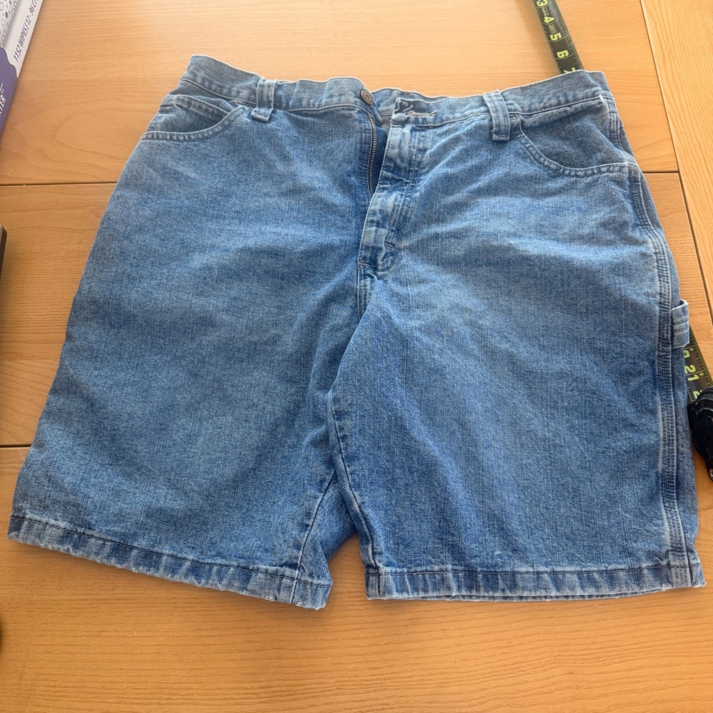 Wrangler Carpenter Denim Shorts Mens 36 Blue Workwear Gorpcore Streetwear